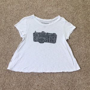 Black and white graphic tee